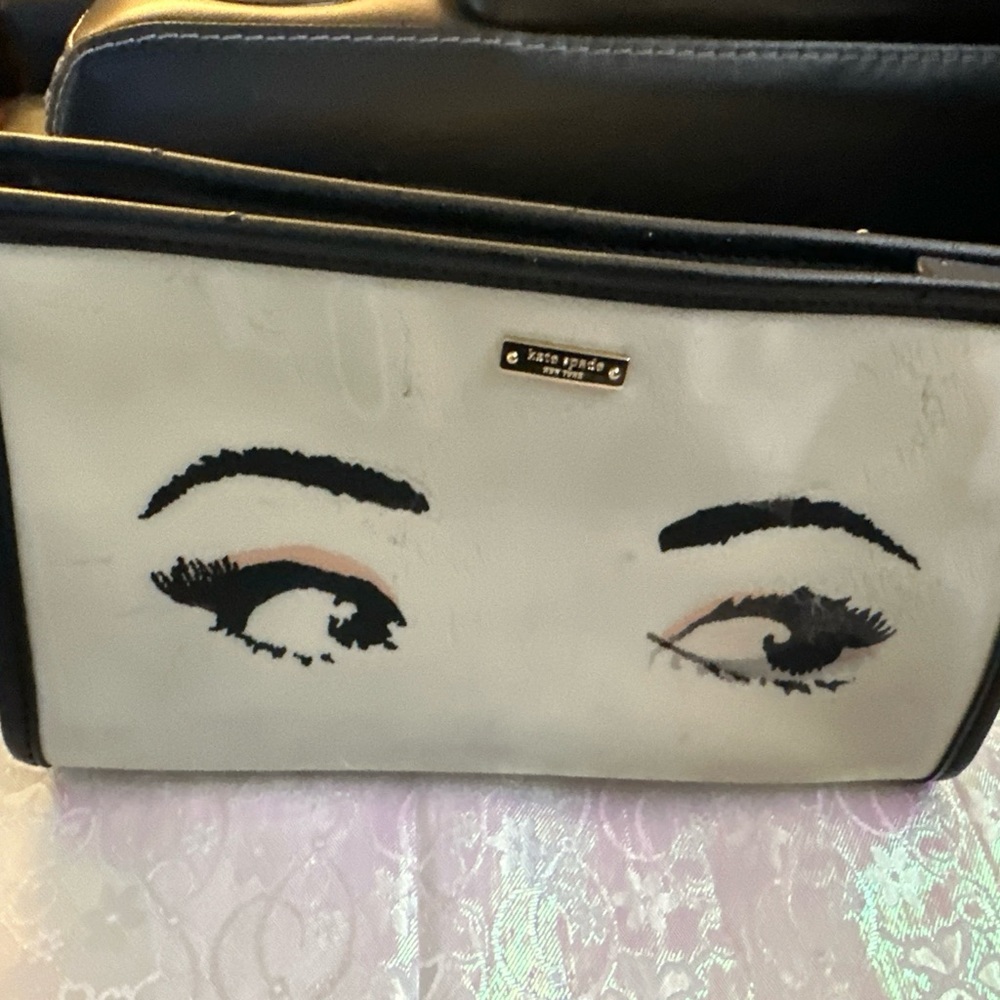 Kate Spade Winking Eye Large cosmetic bag